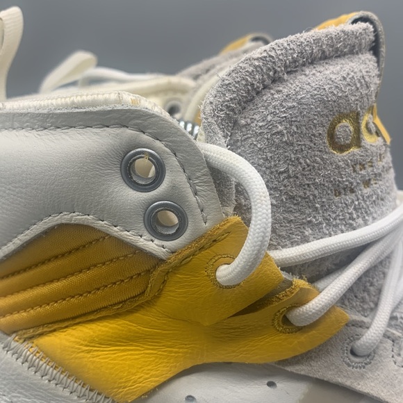 Adidas Rivalry RM White Mustard Sneakers Size 6 - Picture 5 of 9